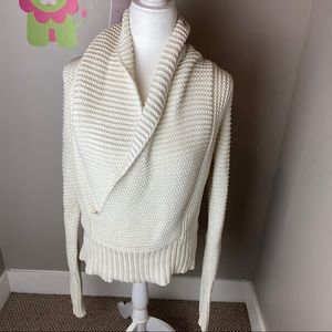 American eagle cream wrap sweater